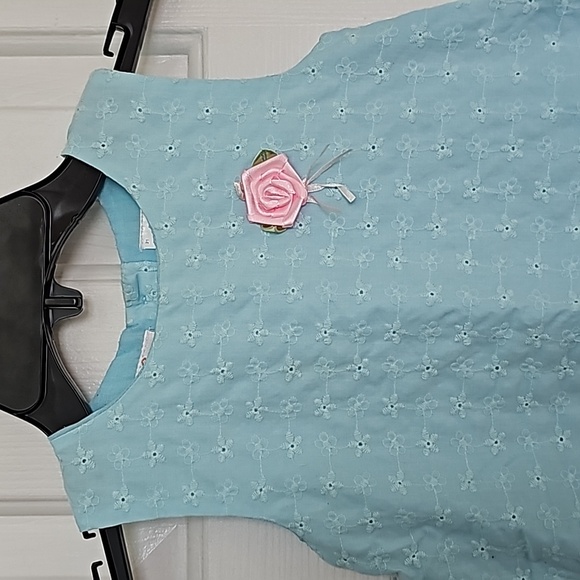 B.T. Kids Light Blue Embroidered Dress Kid Size 3T - Picture 3 of 11
